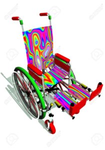 15483772-funny-colorful-wheelchair-in-white-background-stock-photo